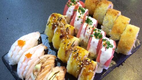 Elige bandeja de 12, 24 o 32 piezas â??take awayâ? en Jenny Sushi del Mercado San MartĂn por 9.9 sushi san martin